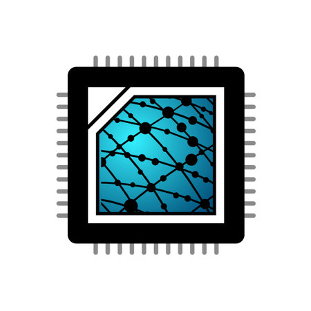 Computer chip illustration
