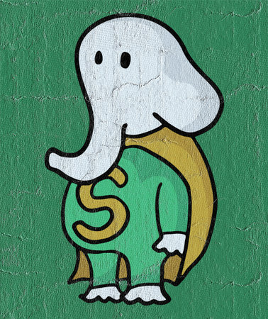 funny elephantの写真素材