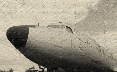 old metal aircraftの写真素材