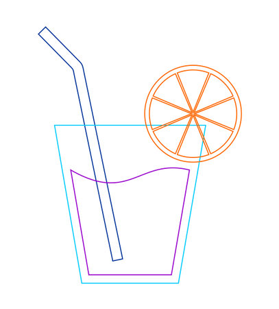 summer juice drink iconのイラスト素材