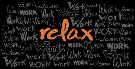 creative relax messageのイラスト素材