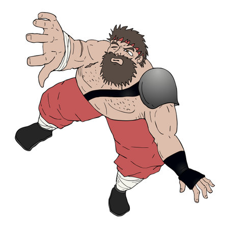 strong warrior drawのイラスト素材