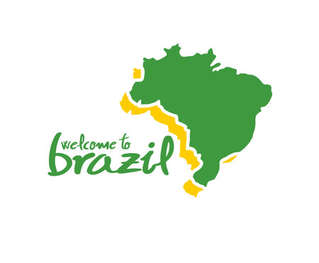 Brazil map iconのイラスト素材