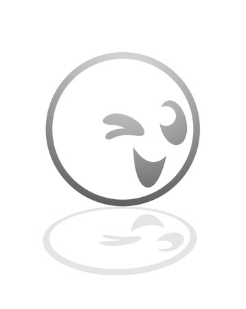 funny face winkingのイラスト素材