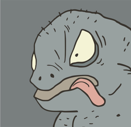 monster expression drawのイラスト素材