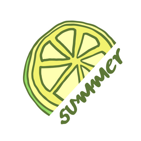 summer lemon illustrationのイラスト素材