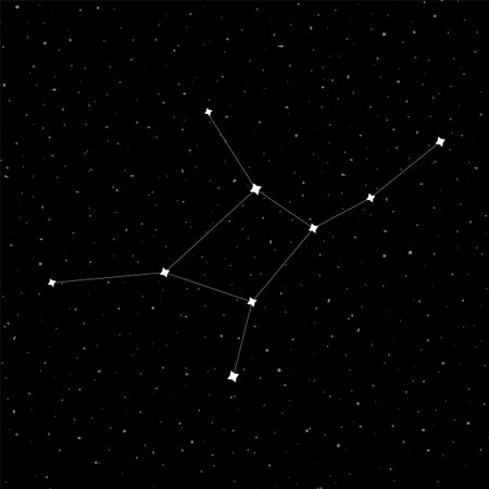 Virgo constellation designのイラスト素材