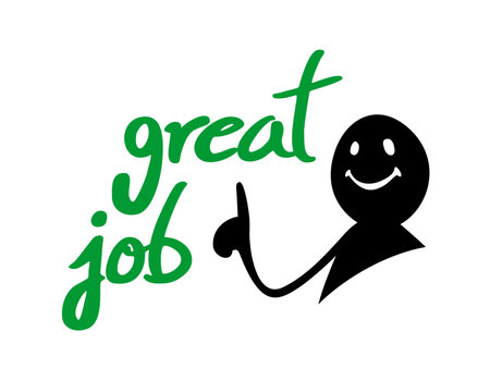 good job messageのイラスト素材