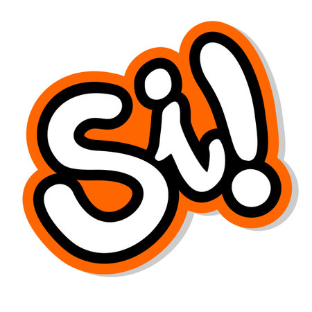 yes message in spanishのイラスト素材