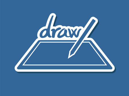digital drawing tabletのイラスト素材