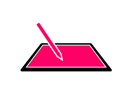 digital drawing tabletのイラスト素材