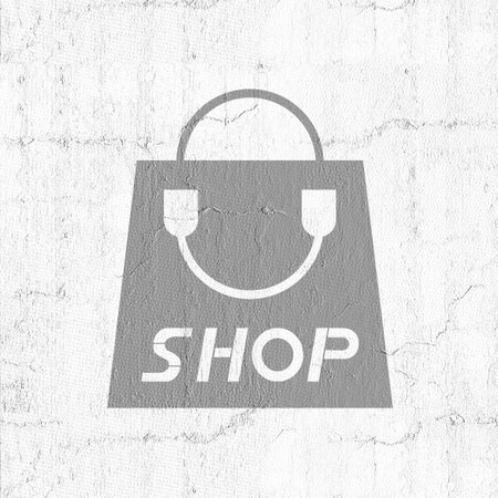 shop bag iconの写真素材
