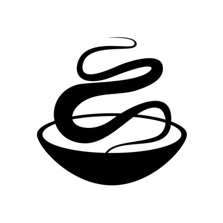 steraming bowl iconのイラスト素材