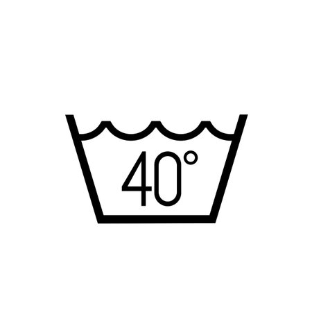 40 wash symbolのイラスト素材