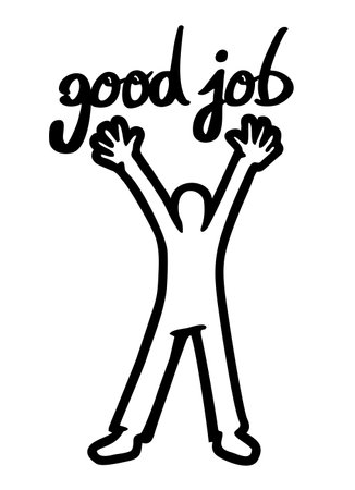 good job messageのイラスト素材