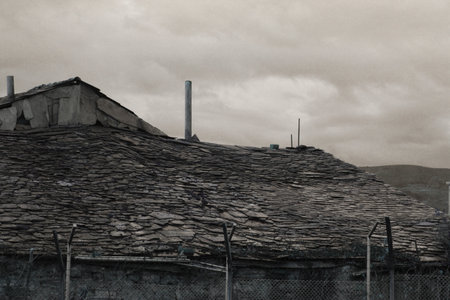 old abandoned house photoの写真素材