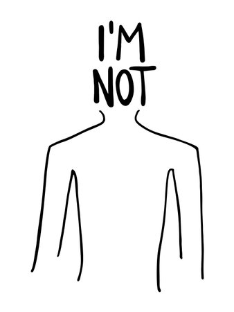 I am not messageのイラスト素材