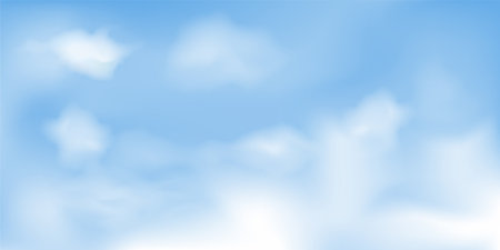 blue sky with cloudsのイラスト素材