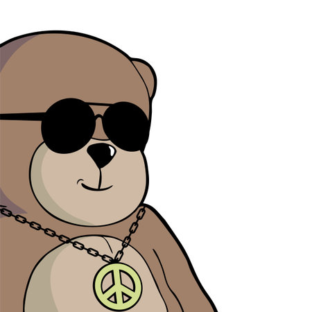 bear with sunglassesのイラスト素材