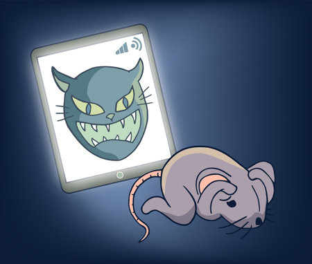 scared rat drawのイラスト素材