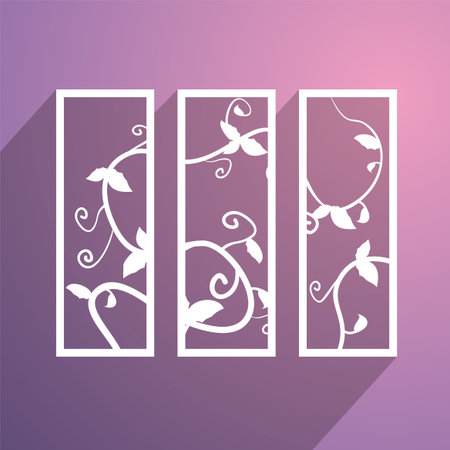 floral decorative elementのイラスト素材