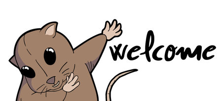 Funny rat illustrationのイラスト素材