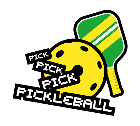 nice pickleball symbolのイラスト素材
