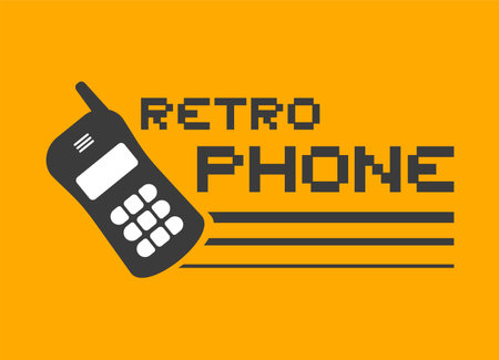 retro phone illustrationのイラスト素材