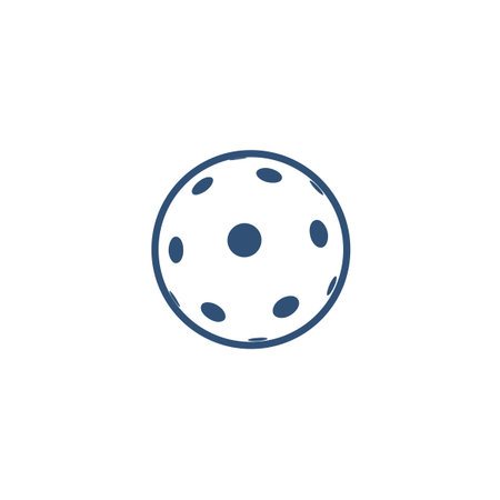 pickleball or floorball symbol designのイラスト素材