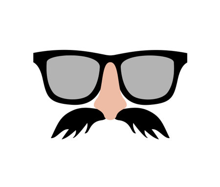 moustache and glasses costumeのイラスト素材