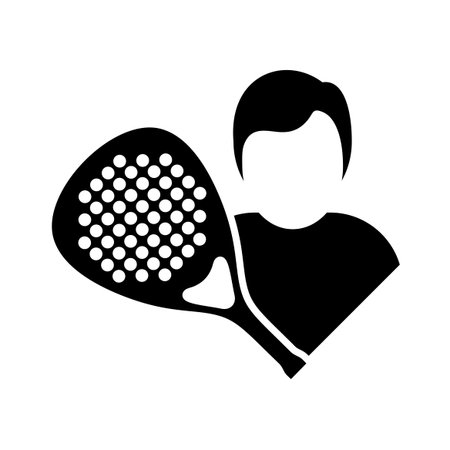 padel player symbolのイラスト素材