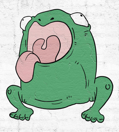 Funny frogの写真素材