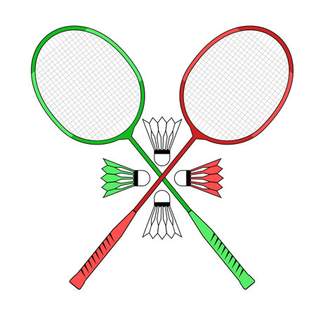Badminton sport symbolのイラスト素材