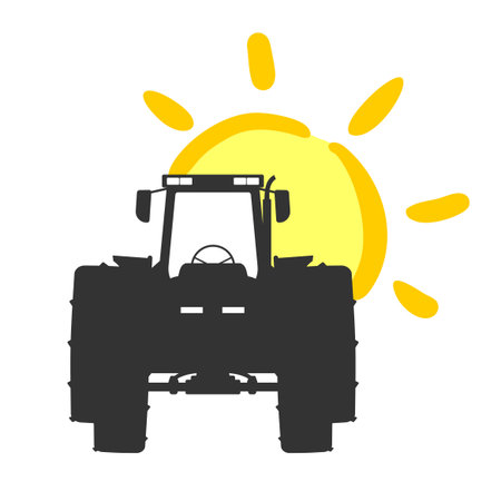 Creative tractor illustrationのイラスト素材