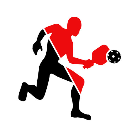Pickeball player symbolのイラスト素材