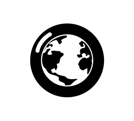 flat planet iconのイラスト素材