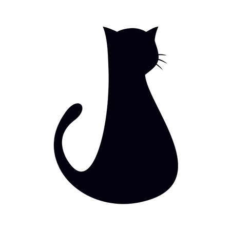black cat iconのイラスト素材