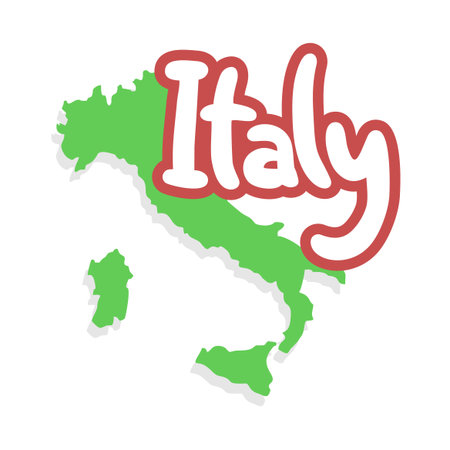 Italy map symbolのイラスト素材