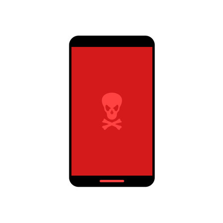 Mobile virus illustrationのイラスト素材