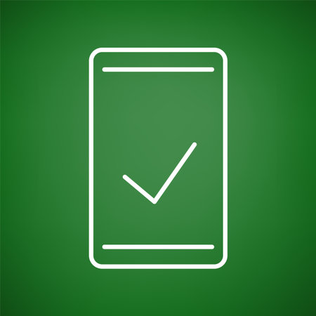 Smartphone check flat iconのイラスト素材