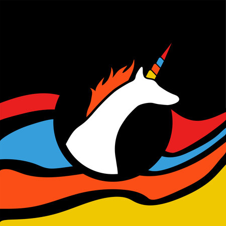 Fantasy unicorn illustrationのイラスト素材
