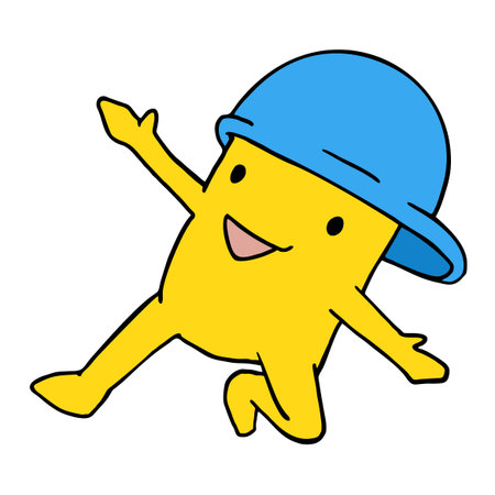 cool boy with cupのイラスト素材