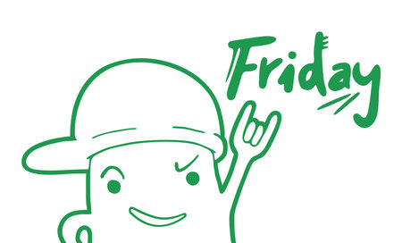 green friday messageのイラスト素材