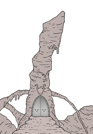 fantasy demon home illustrationのイラスト素材