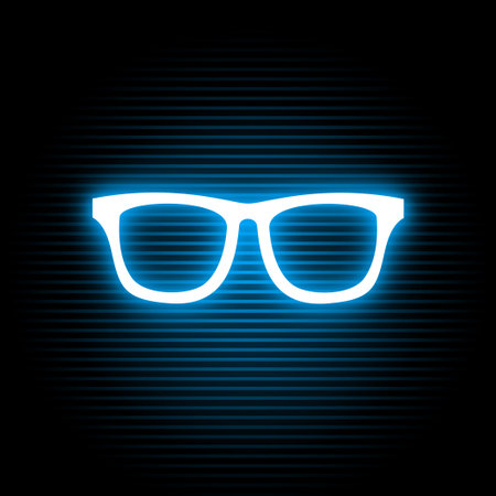 neon glasses symbolのイラスト素材