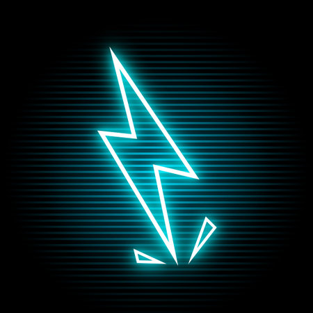 neon electric ray symbolのイラスト素材