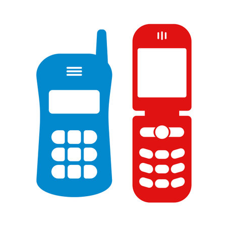 retro phone illustrationのイラスト素材