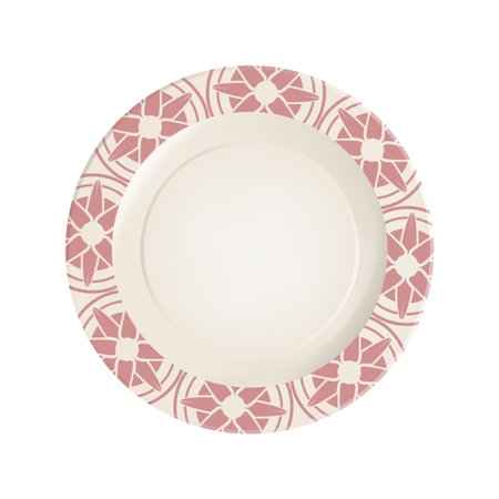 Ceramic plate illustrationのイラスト素材