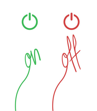 on and off symbols designのイラスト素材