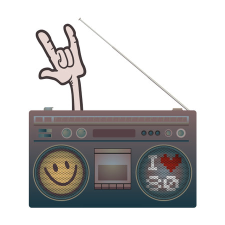 old radio illustrationのイラスト素材
